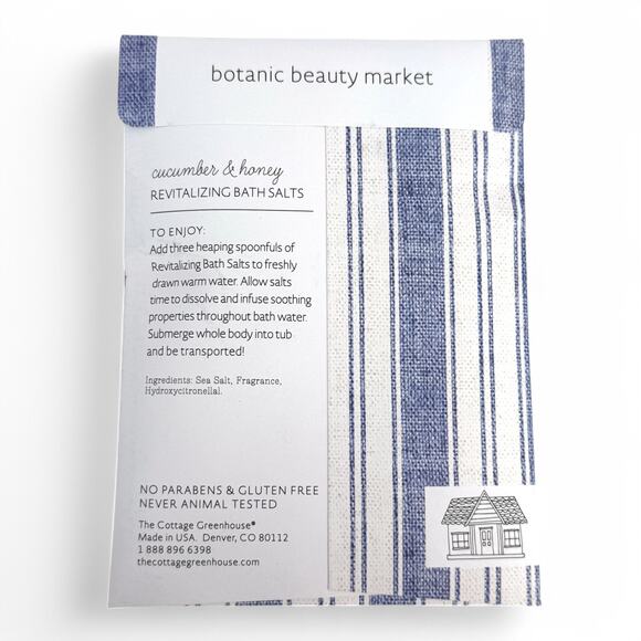 The Cottage Greenhouse Cucumber and Honey Bath Salts Margot Elena 5oz 141.7g - Picture 2 of 2